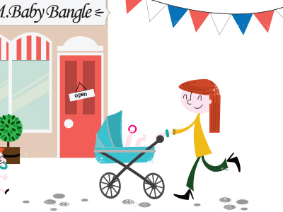 Imbabybangle2 baby bangle illustration illy print product