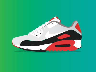 Nike Airmax air airmax flat illustration nike shoe trainer trainers vector