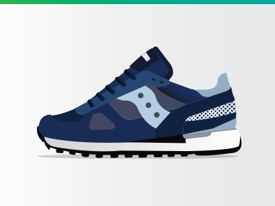 Saucony Trainers brand clothing illustration saucony shoes sneaker trainer trainers vector