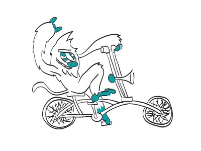 Baboon Ride baboon bicycle chopper gibbon horn lowrider moneky yo