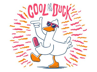 Cool as Duck cool duck glasses hot icecream popsicle shades sun