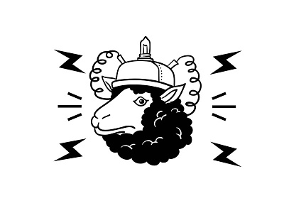 Electric Sheep baa bulb electric experiment icon lamb logo sheep shock test