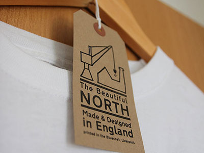 Beautiful North Tag labels logo north screenprint tshirt