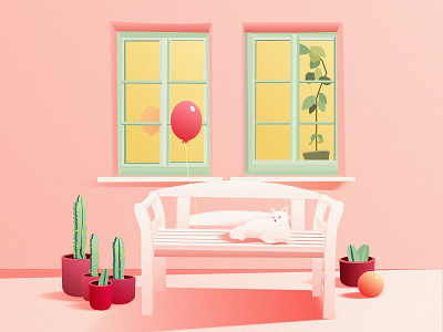 Dormitory cat 2 design illustration 插图 设计