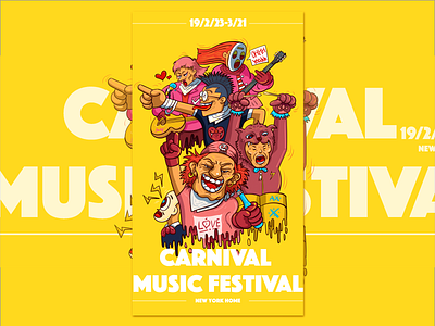 疯狂音乐节—Crazy Music Festival design illustration packagedesign ui ux web 插图 设计