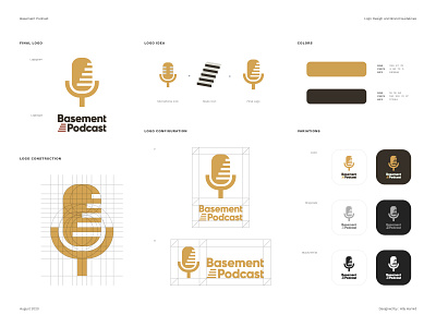 Basement Podcast Logo Concept basement brand branding design icon illustration logo logodesign logotype logotype design podcast