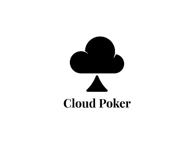 Cloud Poker Logo Concept brand branding cloud design icon logo logodesign poker typogaphy