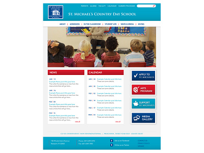 St. Michael's Country Day School Homepage website