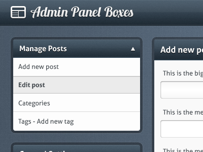 Secret Admin admin blue box gray noise panel pattern texture