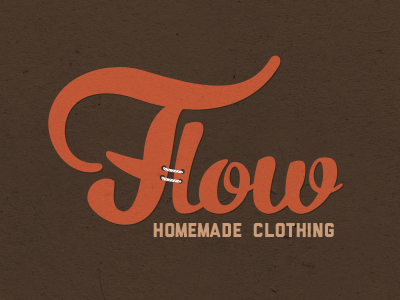Flow logo beige brown clothes clothing flow homemade logo orange texture