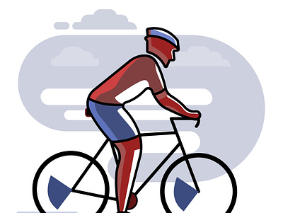 Road Bicycle animation character design flat design icon design illustration