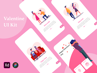 Valentine adobe xd app ui ux