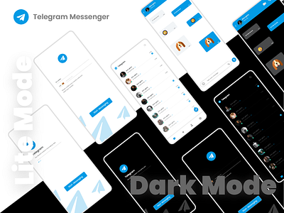 Telegram Messenger App Redesign adobe xd app design ui ux