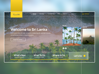 Travel Srilanka adobe xd ui ux web