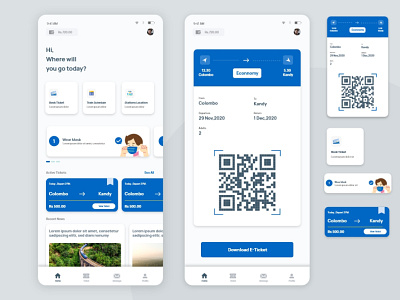 Ticket Booking adobe xd app ui ux