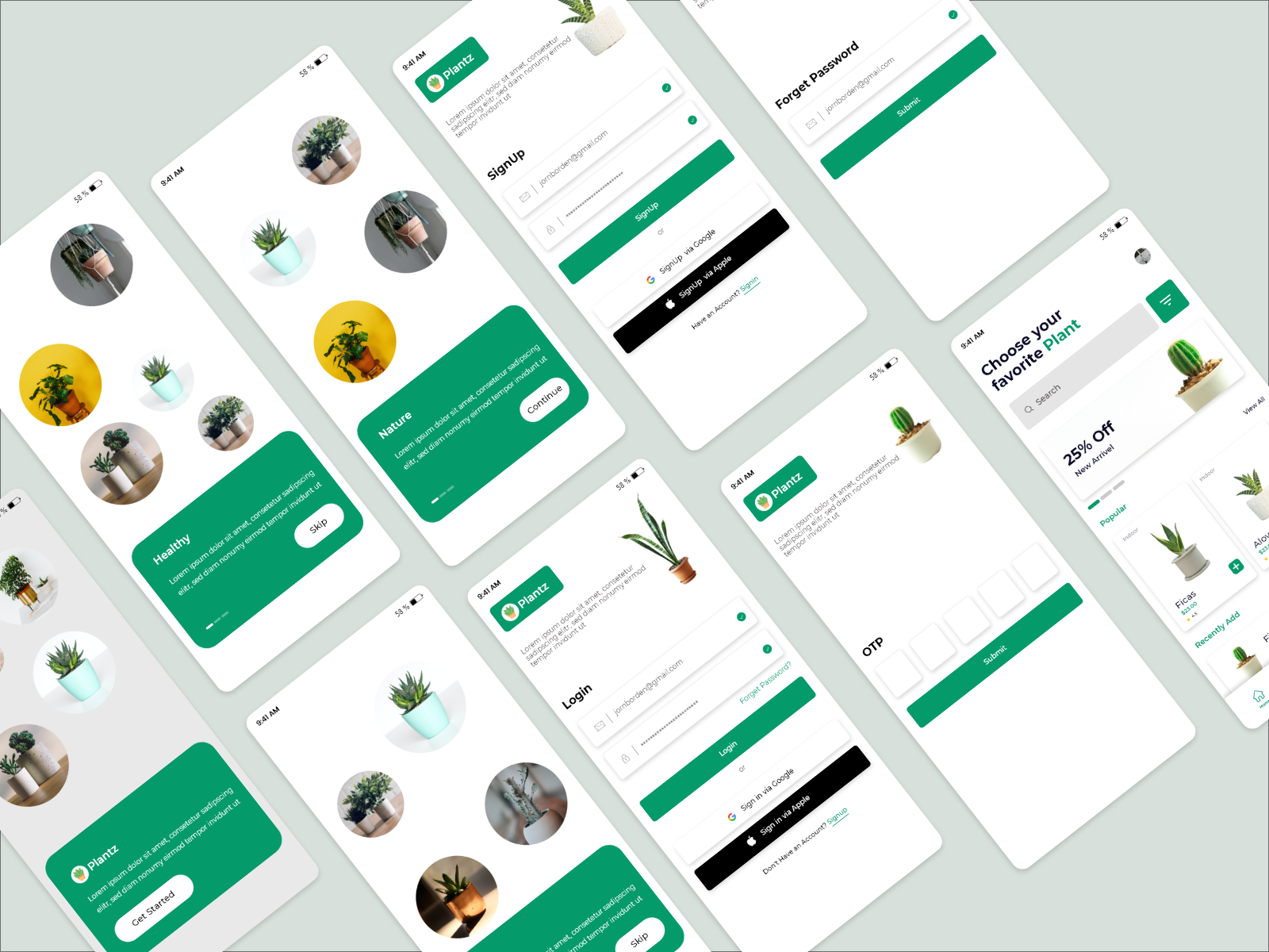 Plants Mobile UI by Dulanjaya Samarajeewa on Dribbble