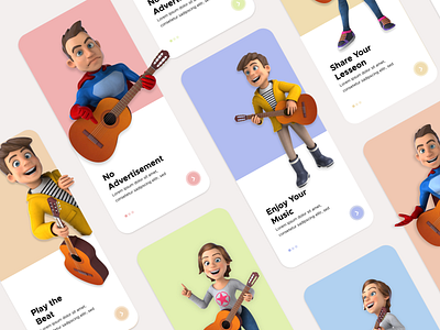 Music E-Learning App Onboarding adobe xd app design ui ux