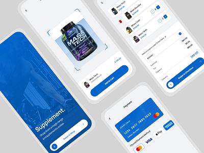 Supplement E-com Mobile App adobe xd app design ui ux