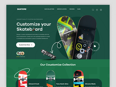 Customize Skateboard - Landing Page