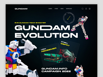 Gundam Landing Page action clean gundam gundam landing page japan landing product robot ui ux web