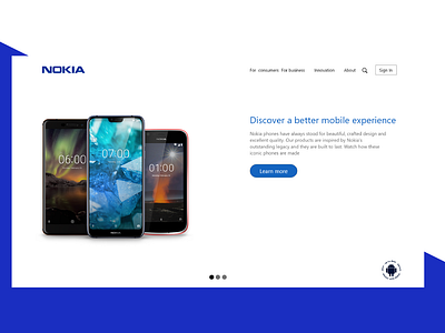 Nokia UI adobe xd illustration logo ui ux