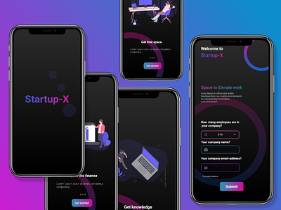Startup-Mobile-UI adobe xd app ui ux