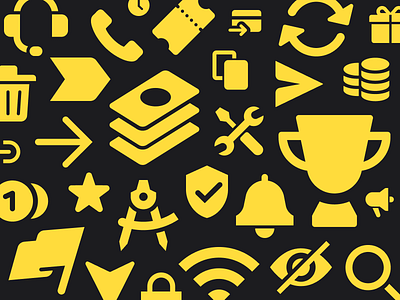 Icons arrows coins composition cover finish flag hide icon icon design icon set icons iconset money notification promo support tool trash trophy wifi