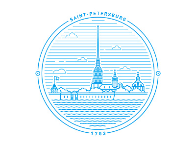 Saint Petersburg badge badge banner circle crest line logo mark saintpetersburg stamp symbol