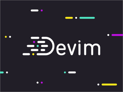 Devim code devim dot line logo logotype row space