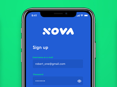 Daily UI #001 / Sign Up account app applicaiton authorization blue dailyui 001 figma inteface log in mobile registration sign in sign up ui ui ux