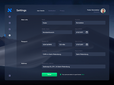 Daily UI #007 / Settings