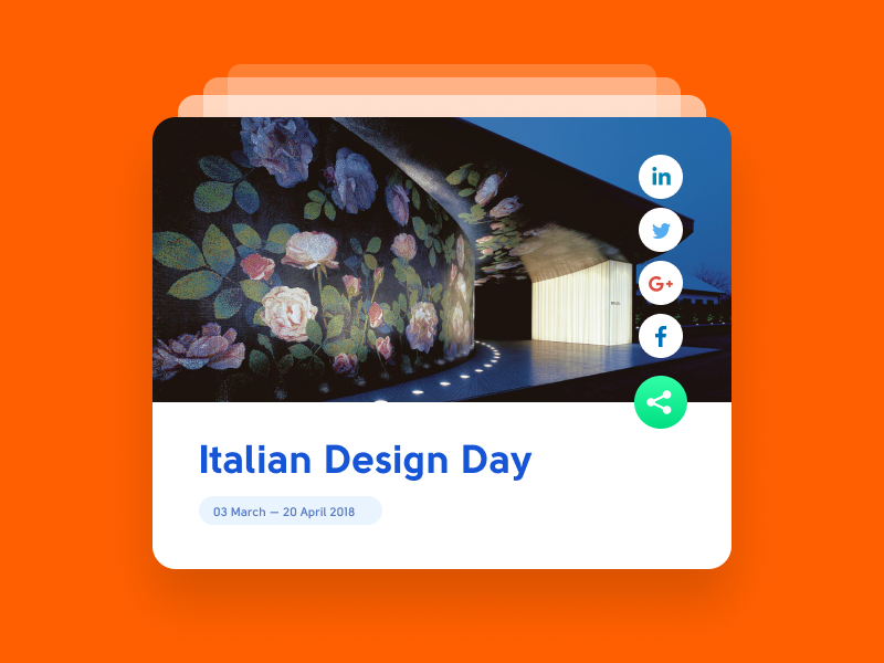 Daily UI #010 / Social Share button ui social share social buttons card dailyui 010 dailui share share button icon