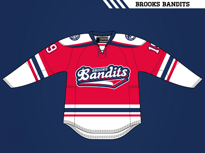Brooks Bandits 3rd Jersey ajhl bandits brooks bandits hockey matthew mcelroy third jersey