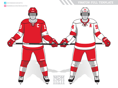 Full Body Template daniel hockey matthew mcelroy otters template uniform