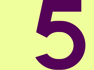 5 5 challenge number typeface typehue typography