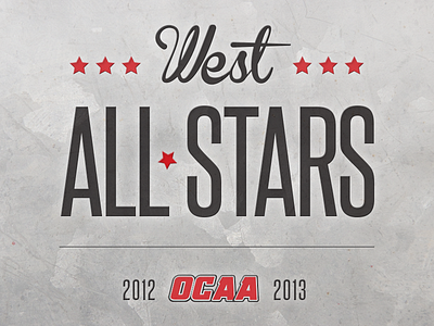 OCAA West All Stars basketball ocaa typography