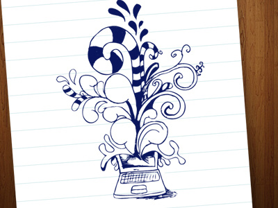 Random Doodle bluw doodle handdrawn illustration pen sketch