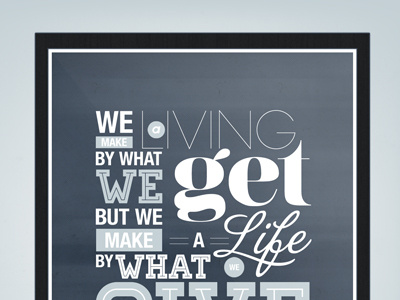 Life poster quote