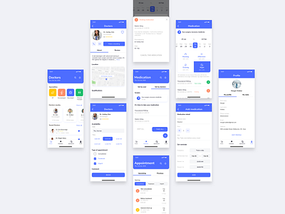 MediKeen - A Health app blue booking doctor doctor appointment fresh health app medical medication mobile app ui deisgn ux