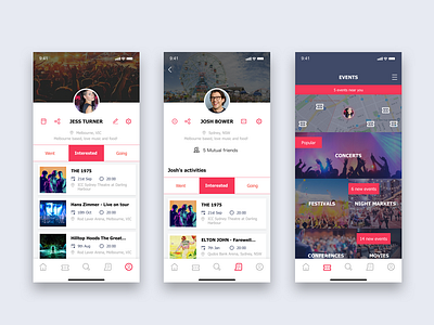 Event App concept app design chat design event event app ios iphonex lifestyle mobile app mobile application social ui design uiux user profile