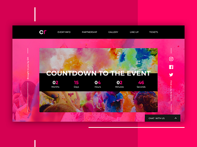 Color Run Event Landing Page Concept