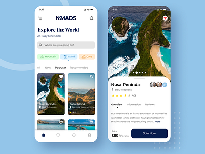 Nomads Travel App Ui Design