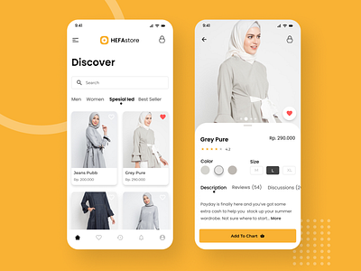 Hefastore Online Shop UI Design app app design brand branding design illustration onlineshop ui ui design ux uxdesign women