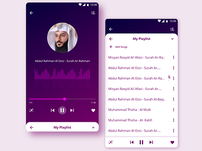 UI design music app