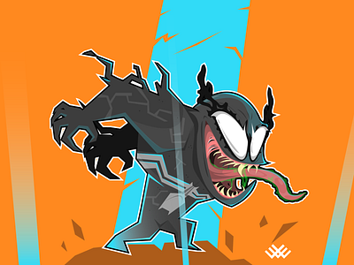 I am Venom cartoon cartoon comic character design fanart illustration illustrator marvel marvel comics marvelcomics toon vector venom