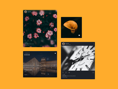 Social cards 2021 cards ui design instagram trend uiux