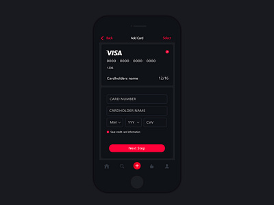 Add Card Design card iphon payment ui ux visa