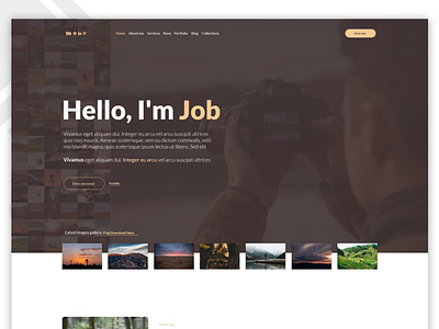 Job Photo Service Landing Page - Free Adobe Xd Download