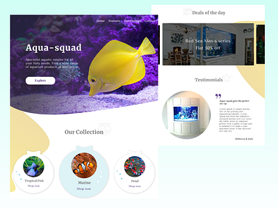 Aquarium landing page