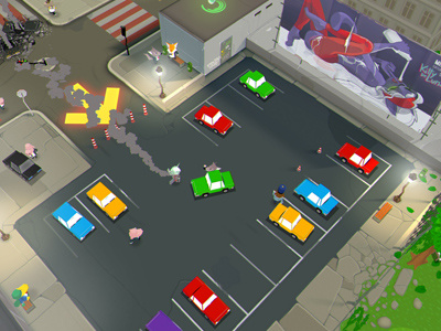 CATDAMMIT! City Center cars cat catdammit free game indie milk parking screenshot